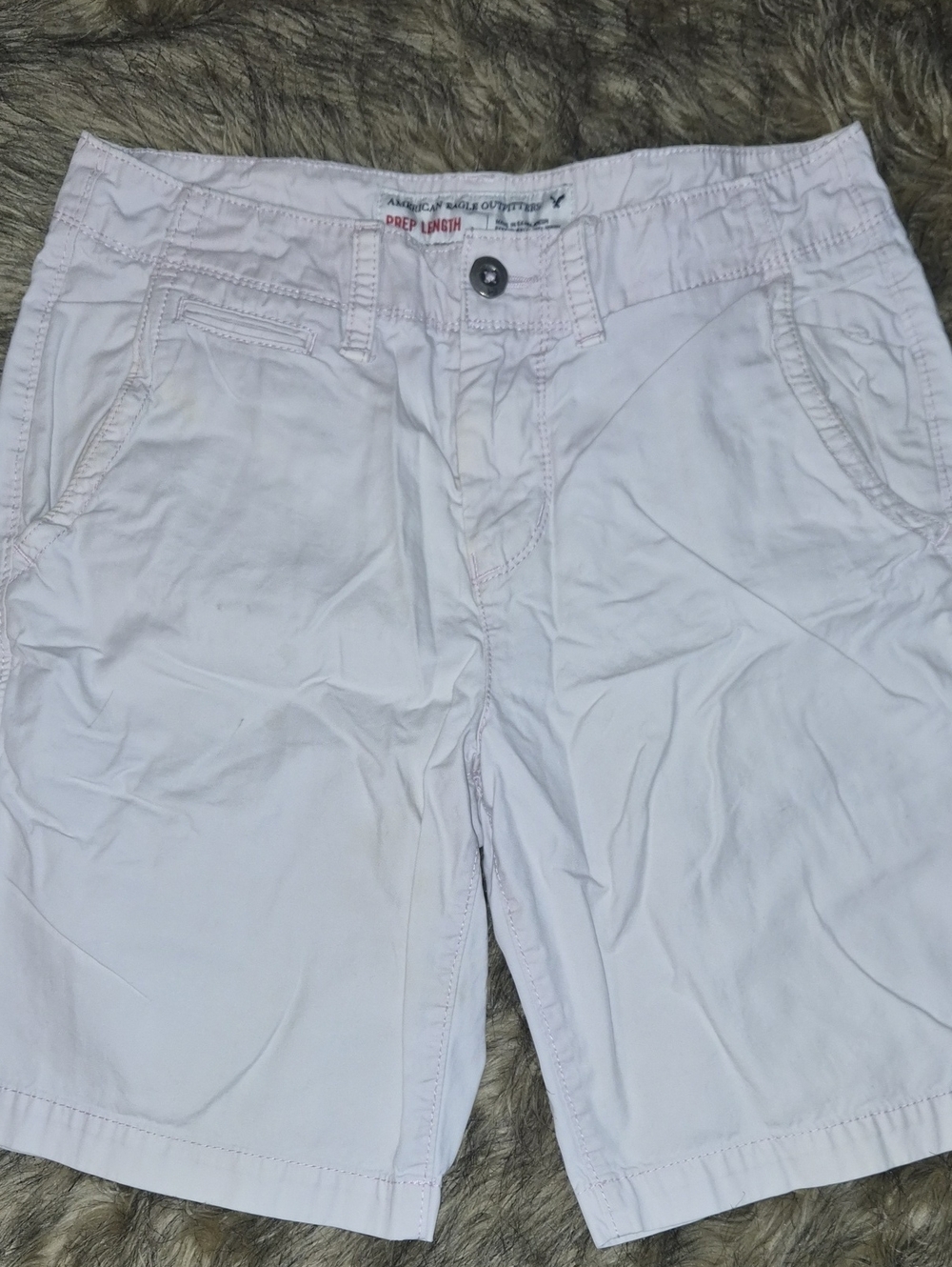 American Eagle Outfitters White Flat Front Men's Shorts
